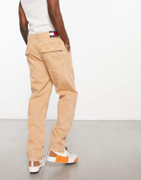 Tommy Jeans skater arbetsjeans i beige - Image 3