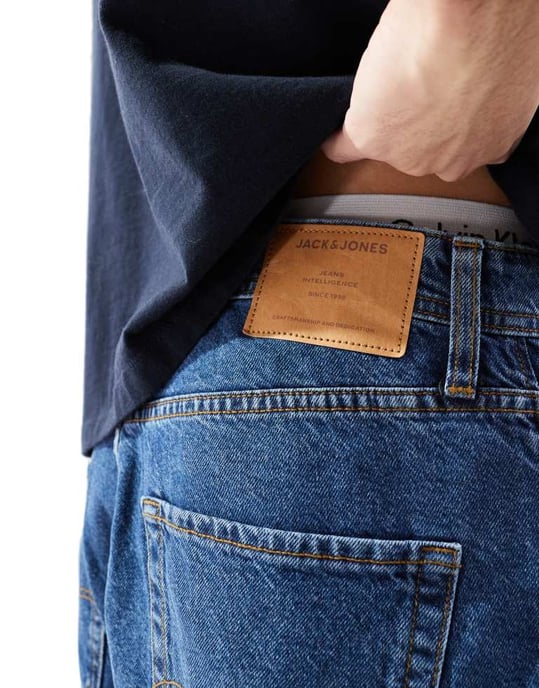 Jack & Jones Ron skater fit jeans in mid blue wash - Image 3