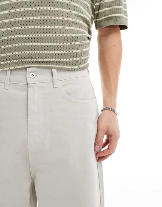 COLLUSION X001 antifit jeans i sten - Image 3
