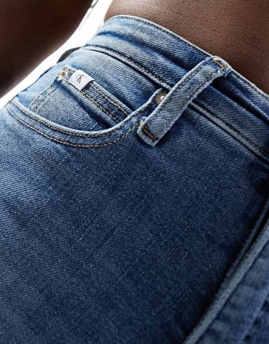 Calvin Klein Jeans högmidjade skinny jeans i medelhavstvätt - Image 3