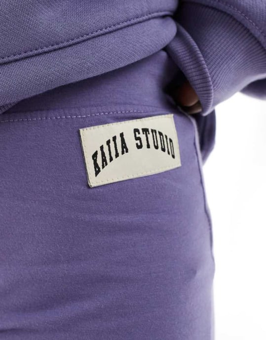 Kaiia exklusiva Studio-logga utsvängda yogabyxor set i blått - Image 2