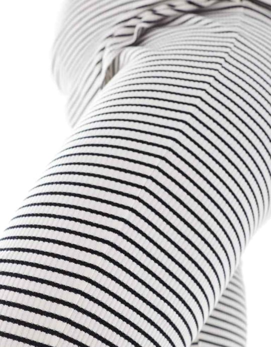 Mamalicious maternity ribbed over the bump flared trouser co-ord in stripe - Image 4