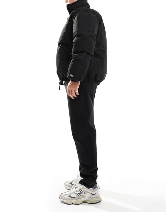 ONLY & SONS löst tapered jeans i tvättad svart - Image 3