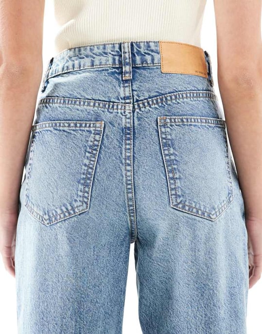 ASOS DESIGN hög midja avslappnad momjeans i vintage tvätt - Image 4