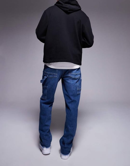 Sixth June snickar vida jeans i mörk denim - Image 2