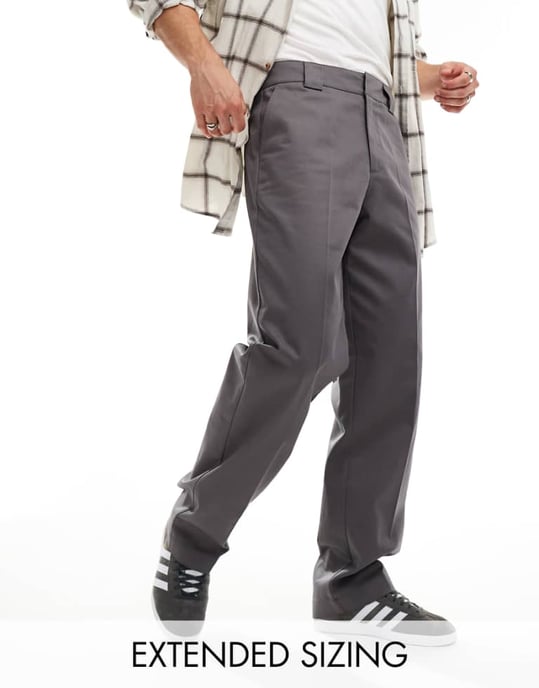 ASOS DESIGN stel arbetskläders chinos i grått - Image 1