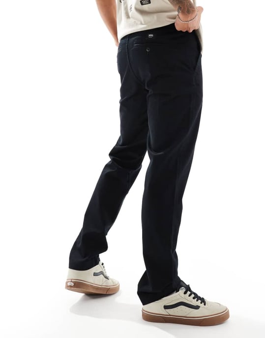 Vans autentiska avslappnade chinos slim fit byxor i svart - Image 3