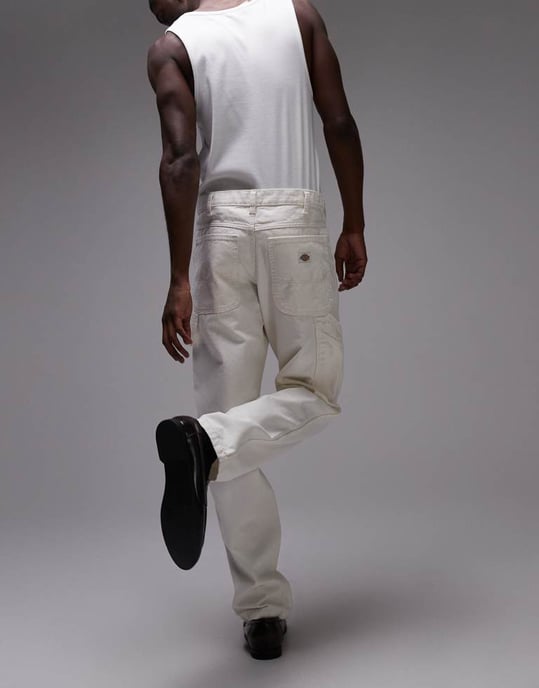 Dickies duck canvas snickarbukser i off white - Image 3