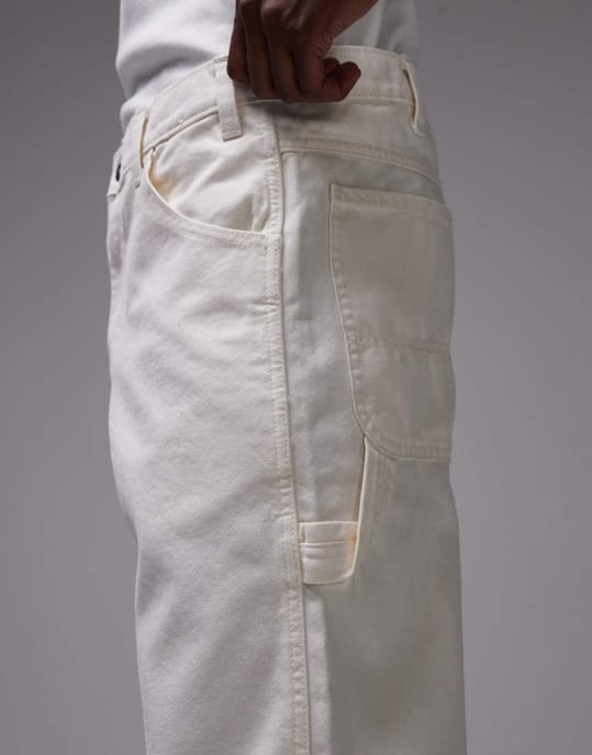 Dickies duck canvas snickarbukser i off white - Image 4