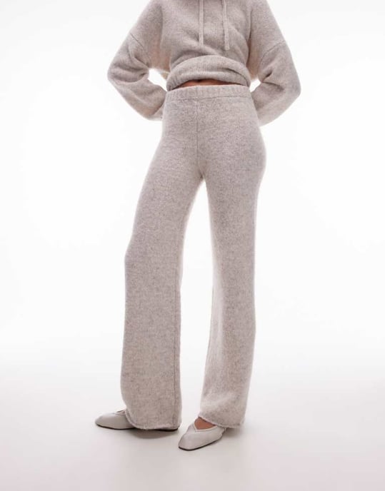 Topshop fluffiga byxor set i havre - Image 4