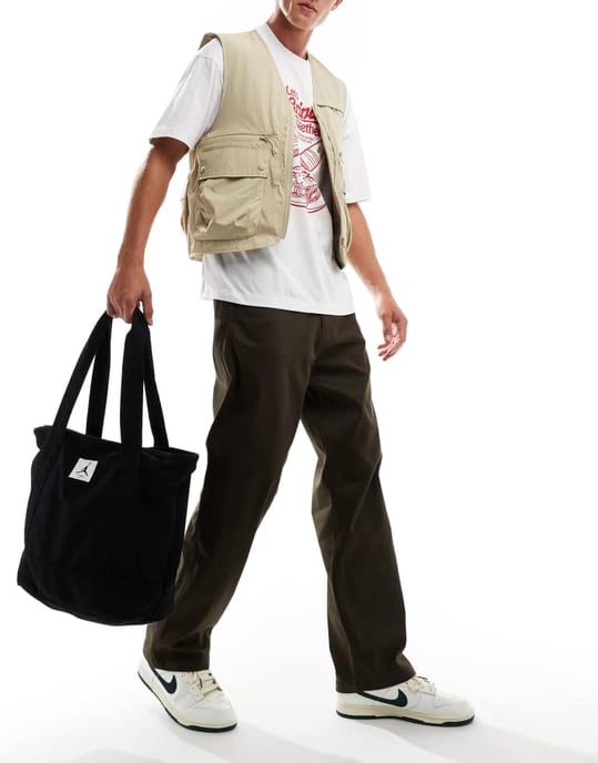 Jack & Jones löst sittande arbetsbyxa i chinos i chokladbrun - Image 2
