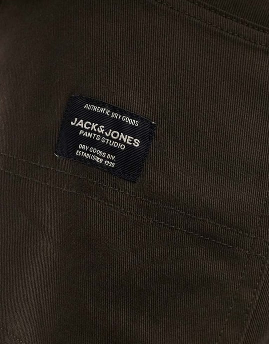 Jack & Jones löst sittande arbetsbyxa i chinos i chokladbrun - Image 3