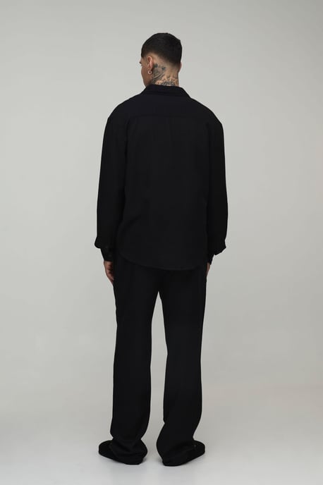 Tall Oversized Long Sleeve Linen Blend Shirt - Image 2
