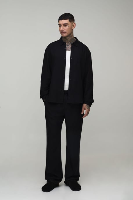Tall Oversized Long Sleeve Linen Blend Shirt - Image 4