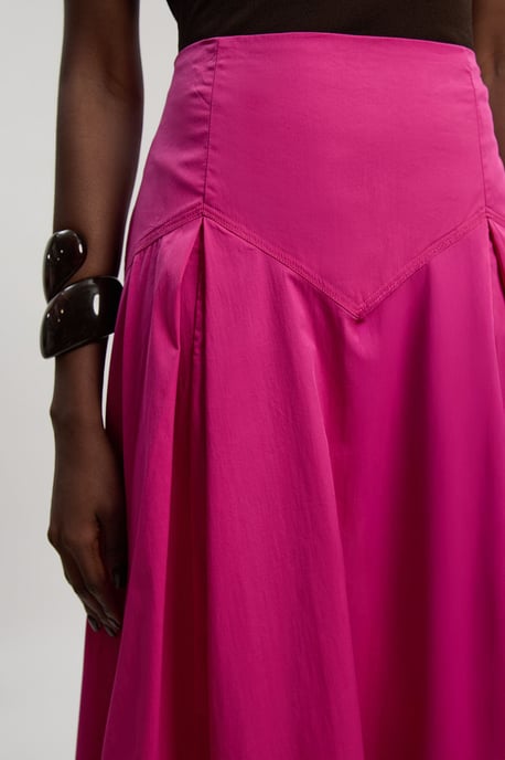 Cotton Woven Prom Skirt With Dropped Waist Detail - Image 3