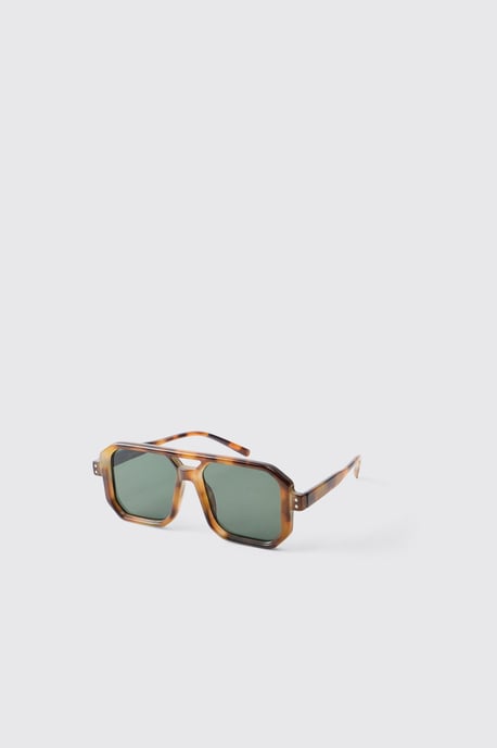 Plastic Square Aviator Sunglasses - Image 1