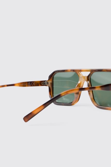 Plastic Square Aviator Sunglasses - Image 4