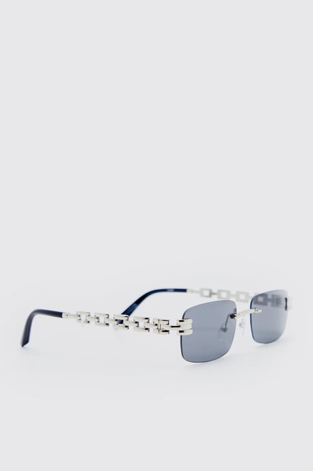 Metal Chain Frameless Sunglasses - Image 1