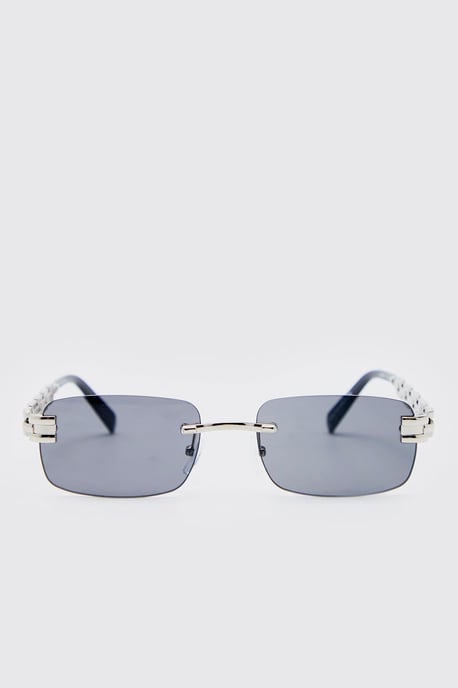 Metal Chain Frameless Sunglasses - Image 2