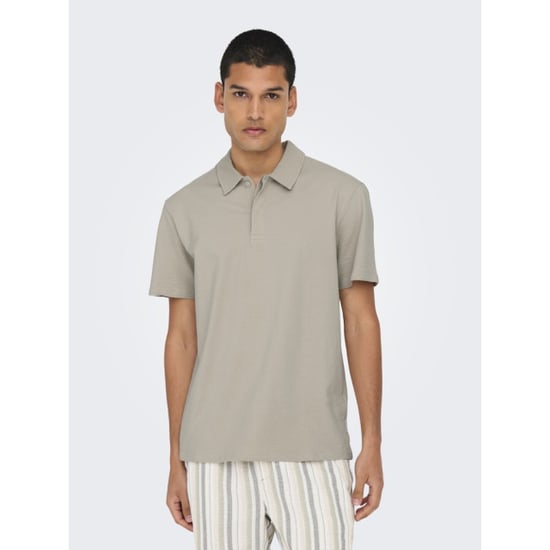 Only & Sons onskian life reg seersucker ss polo 22028694 silver lining - Image 3