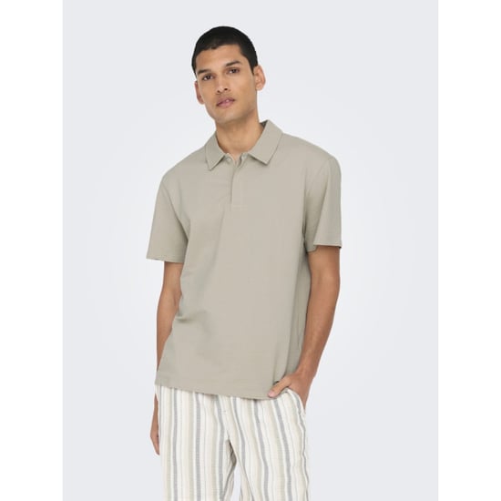 Only & Sons onskian life reg seersucker ss polo 22028694 silver lining - Image 4