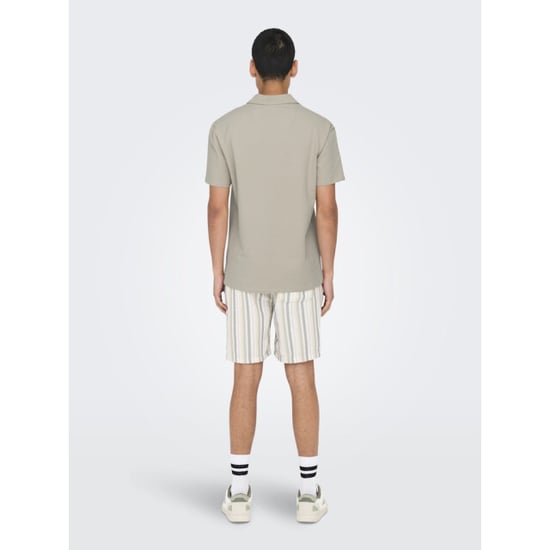 Only & Sons onskian life reg seersucker ss polo 22028694 silver lining - Image 6