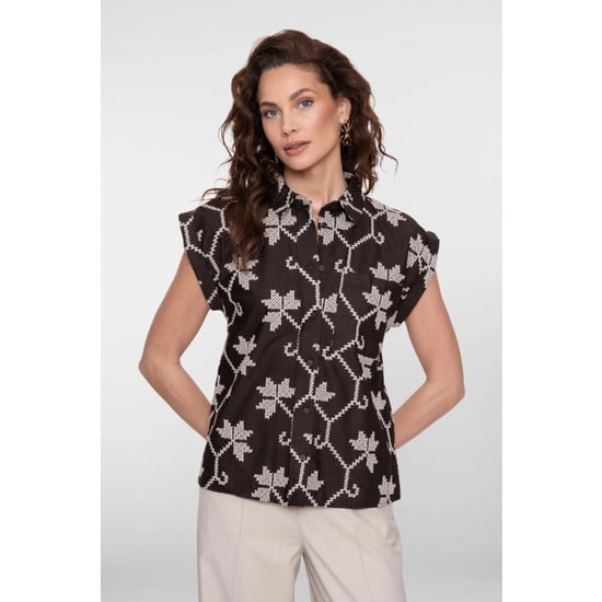 Geisha 63212-20 750 blouse chocolate brown/sand - Image 4