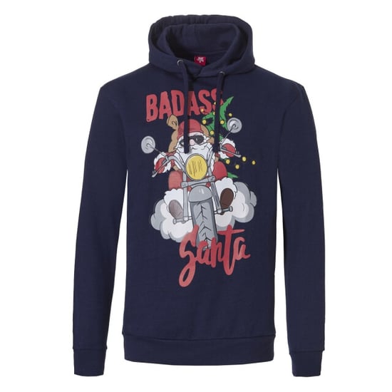 Apollo Heren kersttrui met capuchon badass santa hoodie kerst print - Image 1