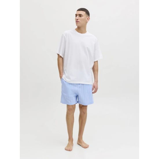 Jack & Jones Heren korte shortama pyjamaset jacflorence wit/lichtblauw - Image 4
