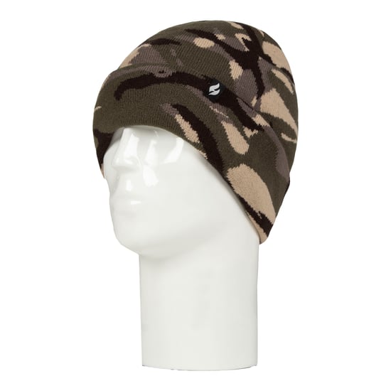 Mens 3.6 TOG Fleece Lined Thermal Turn Over Cuff Winter Beanie Hat - Image 3