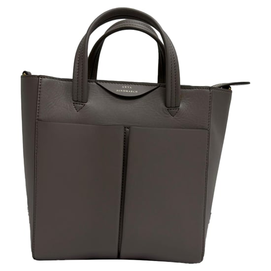 Anya Hindmarch Mini Nevis Tote Bag in Grey Calfskin Leather - Image 1