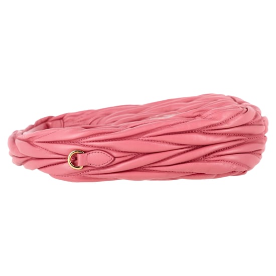 Miu Miu Wander Matelassé Hobo Tas in Roze Lamsskinleer - Image 3