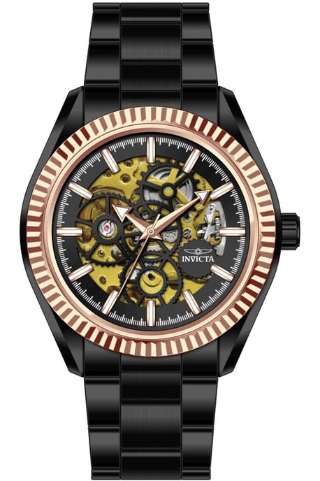 Invicta Objet D Art 69757 Heren Horloge - Automatisch Uurwerk - Roestvrij Staal met zwarte Wijzerplaat - 43mm - Image 1