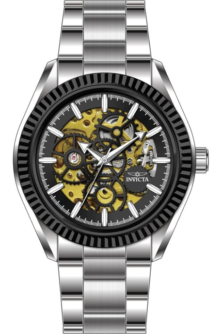 Invicta Objet D Art 69755 Heren Horloge - Automatisch Uurwerk - Roestvrij Staal met zwarte Wijzerplaat - 43mm - Image 1