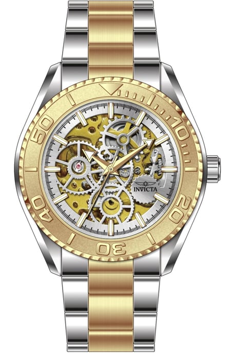 Invicta Objet D Art 69760 Heren Horloge - Automatisch Uurwerk - Roestvrij Staal met zilveren Wijzerplaat - 43mm - Image 1