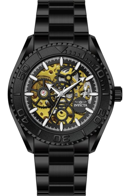 Invicta Objet D Art 69761 Heren Horloge - Automatisch Uurwerk - Roestvrij Staal met zwarte Wijzerplaat - 43mm - Image 1