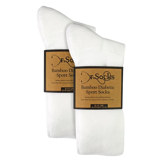6 Pack Mens Diabetic Sport Socks | Breathable Non Binding Comfort Socks - Image 2