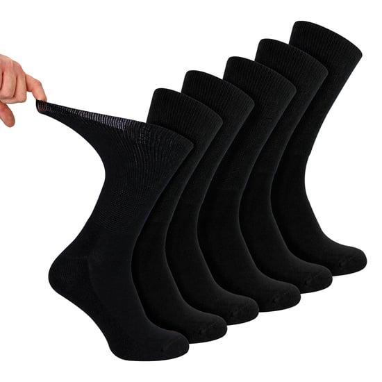 6 Pack Mens Diabetic Sport Socks | Breathable Non Binding Comfort Socks - Image 1