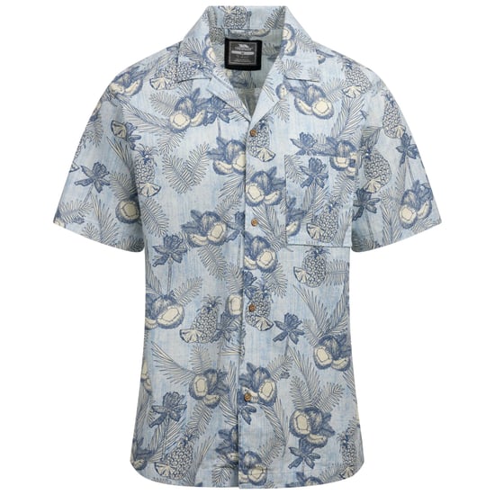 Trespass Mens Hart Printed Casual Shirt (Blue Haze) - Image 1