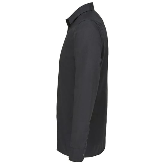 SOLS Unisex Volwassen Bailey Poplin Lange Mouwen Shirt (Zwart) - Image 3