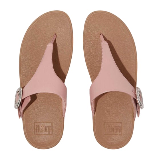 FitFlop Dames Lulu Crystal Leren Gespsandalen (Beige) - Image 3