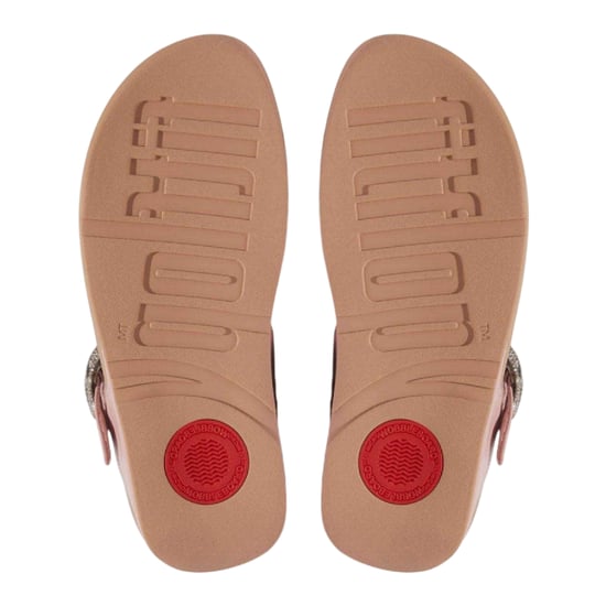 FitFlop Dames Lulu Crystal Leren Gespsandalen (Beige) - Image 4