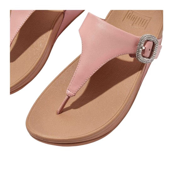 FitFlop Dames Lulu Crystal Leren Gespsandalen (Beige) - Image 5