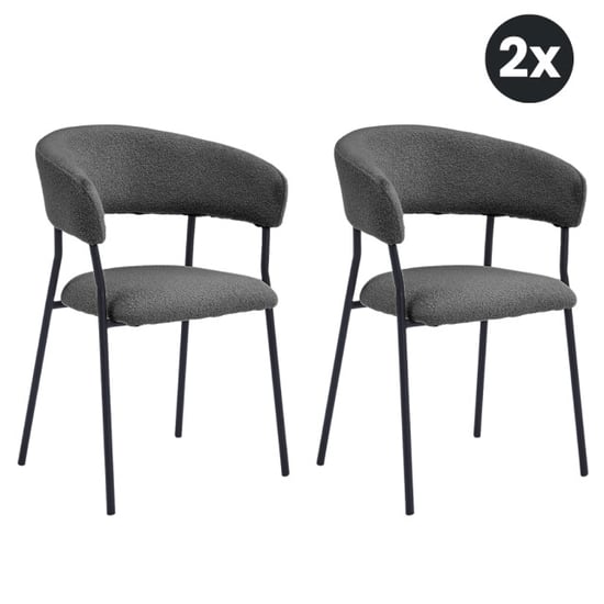 Multifurn 2x eetkamerstoel ava bouclé (set van 2) - Image 1