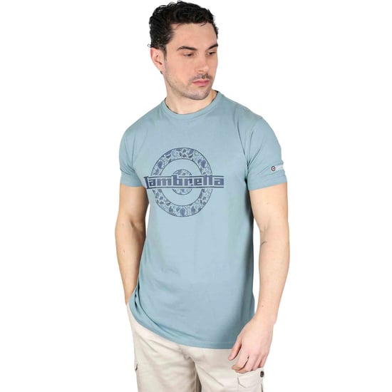 Lambretta Heren Paisley Target T-shirt (Rookblauw) - Image 3
