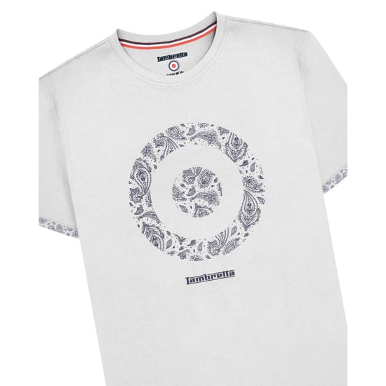 Lambretta Heren Paisley Target T-Shirt (Wit) - Image 3