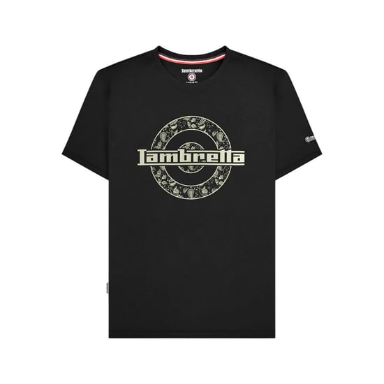 Lambretta Heren Paisley Target T-Shirt (Zwart) - Image 1