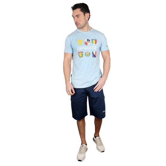 Lambretta Heren Heritage SS26 Logos T-Shirt (Lichtblauw) - Image 3