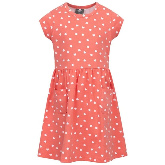 Trespass Girls Happiness Heart Short-Sleeved Dress (Soft Orange) - Image 1