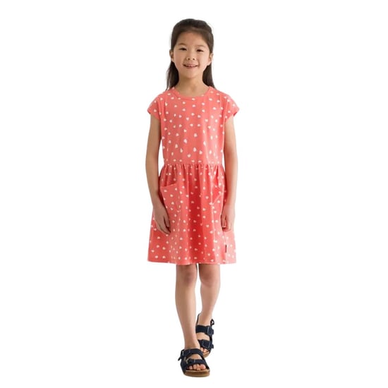 Trespass Girls Happiness Heart Short-Sleeved Dress (Soft Orange) - Image 3